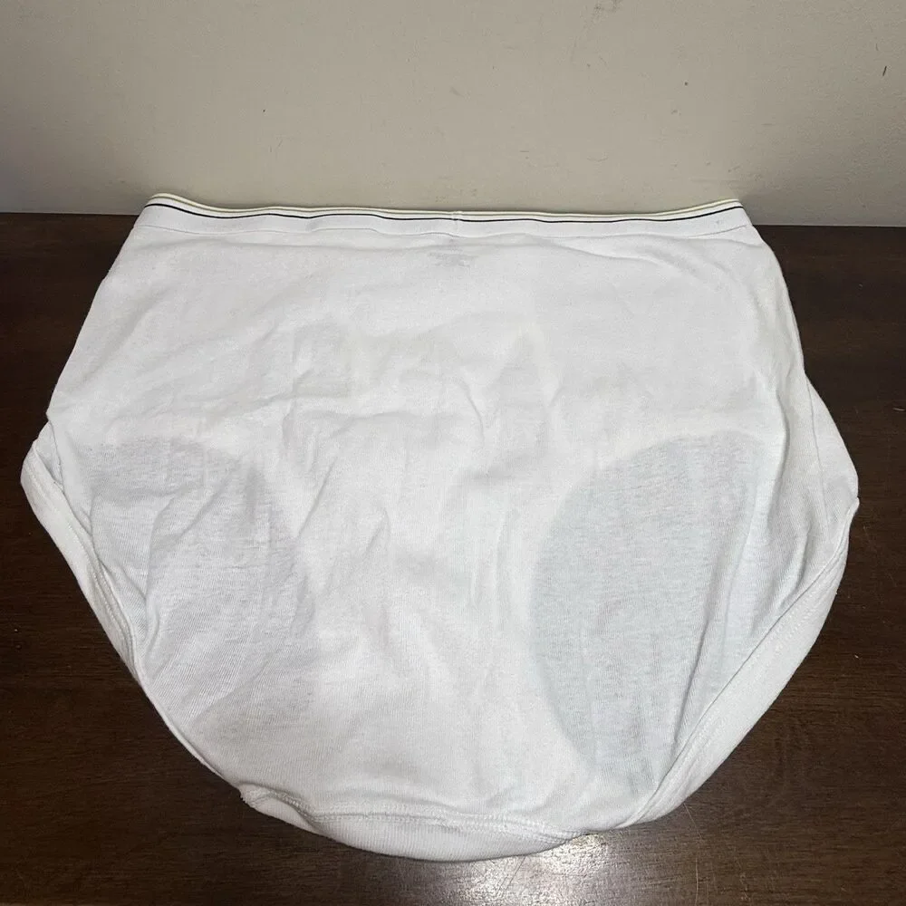 3 Stafford Mens Size 42 Large Tighty Whities Full Cut Briefs Underwear JCPenney